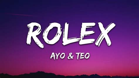 best rap lyrics about rolex|i ayo and teo Rolex.